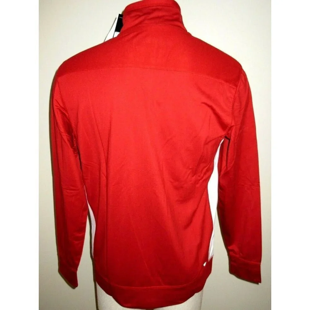 Adidas Men's Team Utility Full zip Climalite Jacket Power Red White Size Small